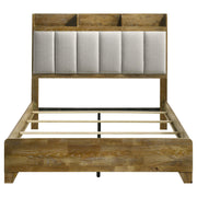 Henderson 57-inch Eastern King Bookcase Panel Bed Medium Oak - 222971KE