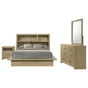 Hendricks 4-piece Eastern King Bedroom Set Light Oak - 222650KE-S4