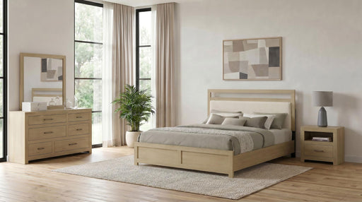 Hendricks 4-piece Eastern King Bedroom Set Light Oak - 222651KE-S4