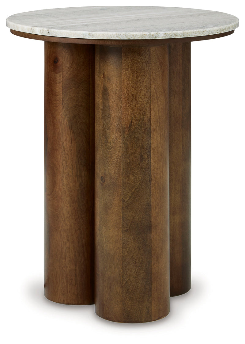 Henfield Beige/Brown Accent Table - A4000623