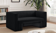 Henson 63" Velvet Upholstered Loveseat in Black - 665Black-L