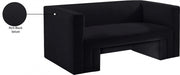 Henson 63" Velvet Upholstered Loveseat in Black - 665Black-L