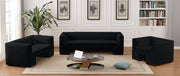 Henson 63" Velvet Upholstered Loveseat in Black - 665Black-L