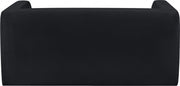 Henson 63" Velvet Upholstered Loveseat in Black - 665Black-L