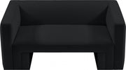 Henson 63" Velvet Upholstered Loveseat in Black - 665Black-L