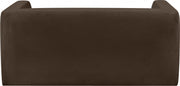 Henson 63" Velvet Upholstered Loveseat in Brown - 665Brown-L
