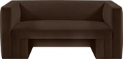 Henson 63" Velvet Upholstered Loveseat in Brown - 665Brown-L