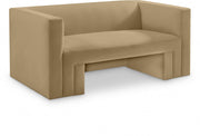 Henson 63" Velvet Upholstered Loveseat in Camel - 665Camel-L