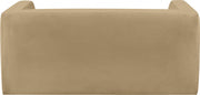 Henson 63" Velvet Upholstered Loveseat in Camel - 665Camel-L