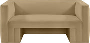 Henson 63" Velvet Upholstered Loveseat in Camel - 665Camel-L