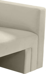 Henson 63" Velvet Upholstered Loveseat in Cream - 665Cream-L