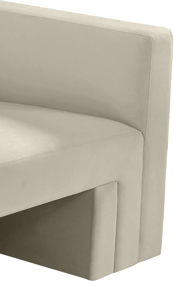 Henson 63" Velvet Upholstered Loveseat in Cream - 665Cream-L