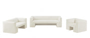 Henson 63" Velvet Upholstered Loveseat in Cream - 665Cream-L