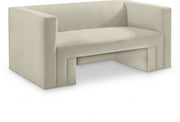 Henson 63" Velvet Upholstered Loveseat in Cream - 665Cream-L