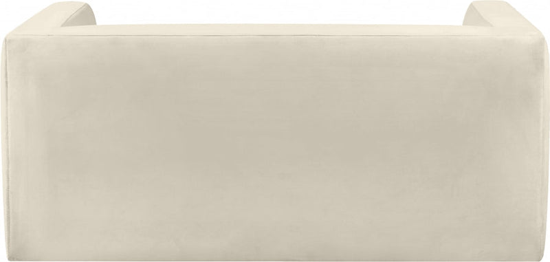 Henson 63" Velvet Upholstered Loveseat in Cream - 665Cream-L