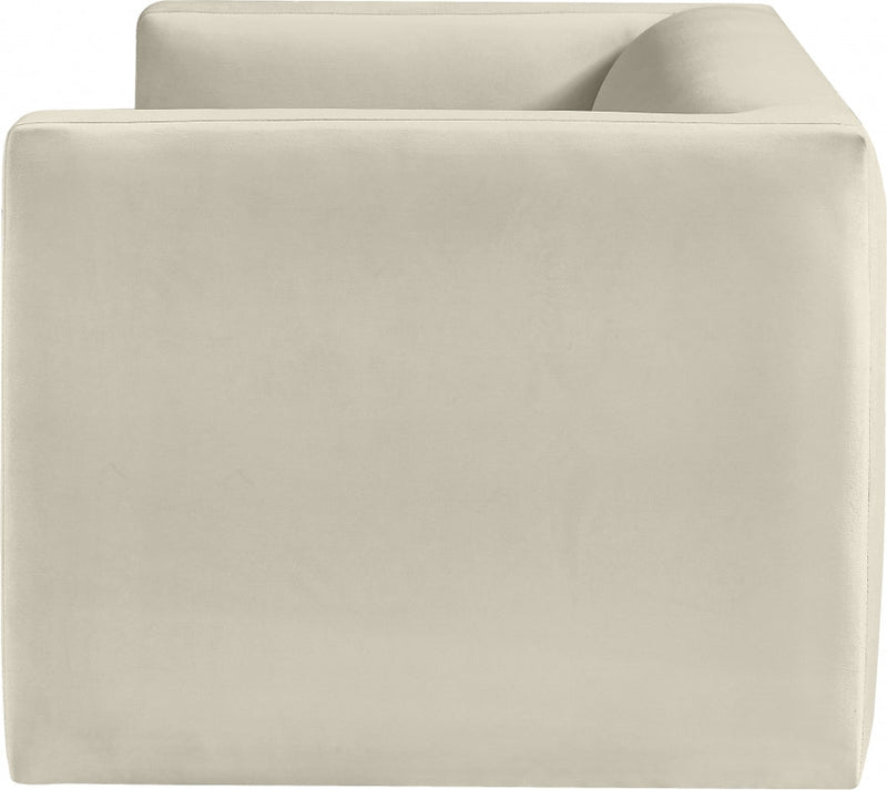 Henson 63" Velvet Upholstered Loveseat in Cream - 665Cream-L
