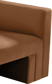 Henson 63" Velvet Upholstered Loveseat in Saddle - 665Saddle-L