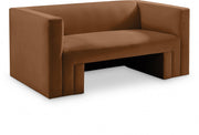 Henson 63" Velvet Upholstered Loveseat in Saddle - 665Saddle-L