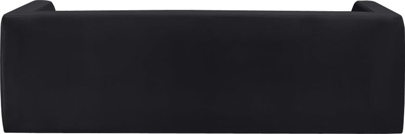 Henson 89.5" Velvet Upholstered Sofa in Black - 665Black-S
