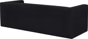 Henson 89.5" Velvet Upholstered Sofa in Black - 665Black-S