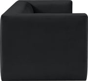 Henson 89.5" Velvet Upholstered Sofa in Black - 665Black-S