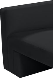 Henson 89.5" Velvet Upholstered Sofa in Black - 665Black-S