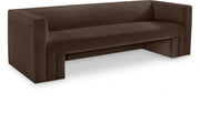 Henson 89.5" Velvet Upholstered Sofa in Brown - 665Brown-S