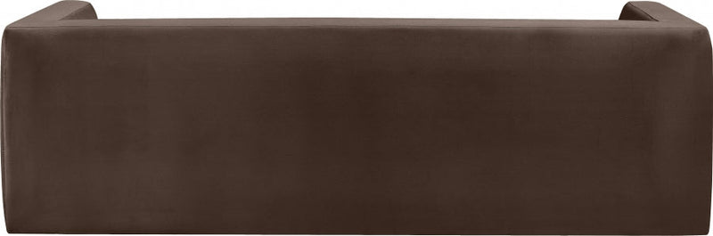 Henson 89.5" Velvet Upholstered Sofa in Brown - 665Brown-S
