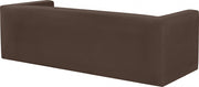 Henson 89.5" Velvet Upholstered Sofa in Brown - 665Brown-S