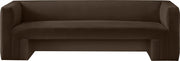 Henson 89.5" Velvet Upholstered Sofa in Brown - 665Brown-S