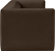 Henson 89.5" Velvet Upholstered Sofa in Brown - 665Brown-S