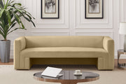 Henson 89.5" Velvet Upholstered Sofa in Camel - 665Camel-S