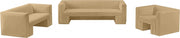 Henson 89.5" Velvet Upholstered Sofa in Camel - 665Camel-S