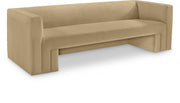 Henson 89.5" Velvet Upholstered Sofa in Camel - 665Camel-S