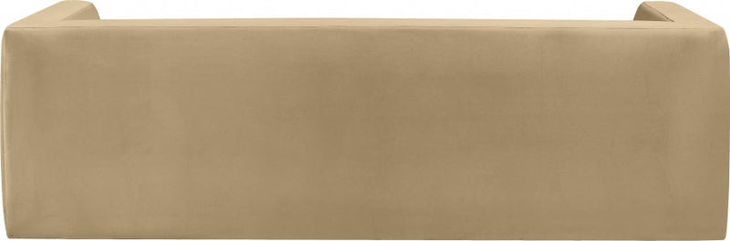 Henson 89.5" Velvet Upholstered Sofa in Camel - 665Camel-S