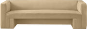 Henson 89.5" Velvet Upholstered Sofa in Camel - 665Camel-S