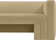 Henson 89.5" Velvet Upholstered Sofa in Camel - 665Camel-S