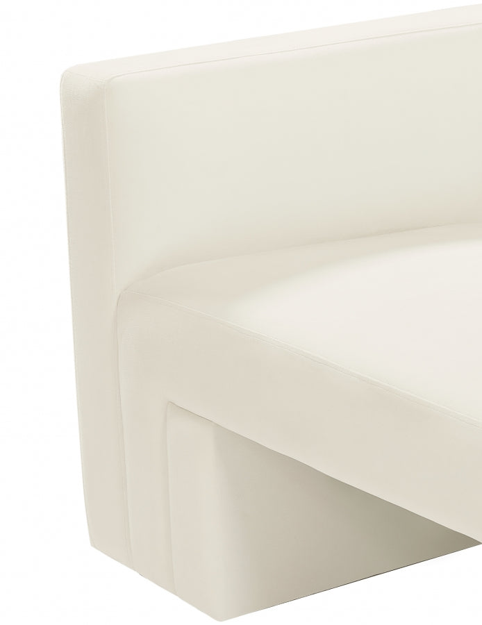 Henson 89.5" Velvet Upholstered Sofa in Cream - 665Cream-S