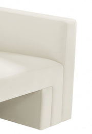 Henson 89.5" Velvet Upholstered Sofa in Cream - 665Cream-S