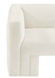 Henson 89.5" Velvet Upholstered Sofa in Cream - 665Cream-S