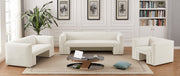 Henson 89.5" Velvet Upholstered Sofa in Cream - 665Cream-S