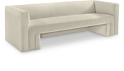 Henson 89.5" Velvet Upholstered Sofa in Cream - 665Cream-S