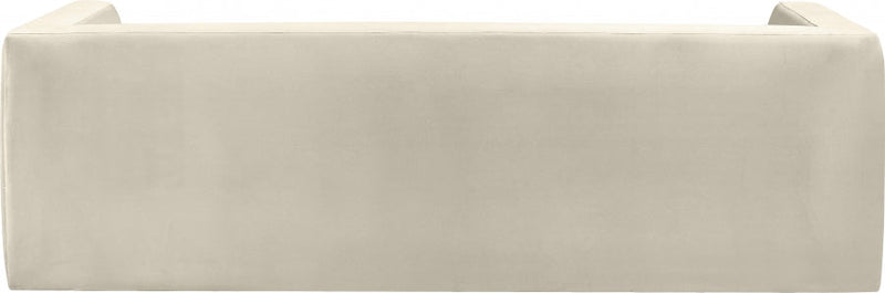 Henson 89.5" Velvet Upholstered Sofa in Cream - 665Cream-S