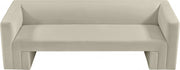 Henson 89.5" Velvet Upholstered Sofa in Cream - 665Cream-S