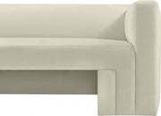 Henson 89.5" Velvet Upholstered Sofa in Cream - 665Cream-S