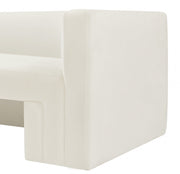 Henson 89.5" Velvet Upholstered Sofa in Cream - 665Cream-S