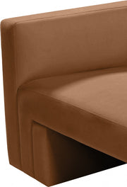 Henson 89.5" Velvet Upholstered Sofa in Saddle - 665Saddle-S