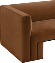 Henson 89.5" Velvet Upholstered Sofa in Saddle - 665Saddle-S