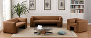 Henson 89.5" Velvet Upholstered Sofa in Saddle - 665Saddle-S