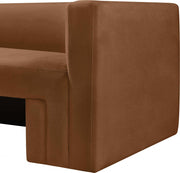 Henson 89.5" Velvet Upholstered Sofa in Saddle - 665Saddle-S